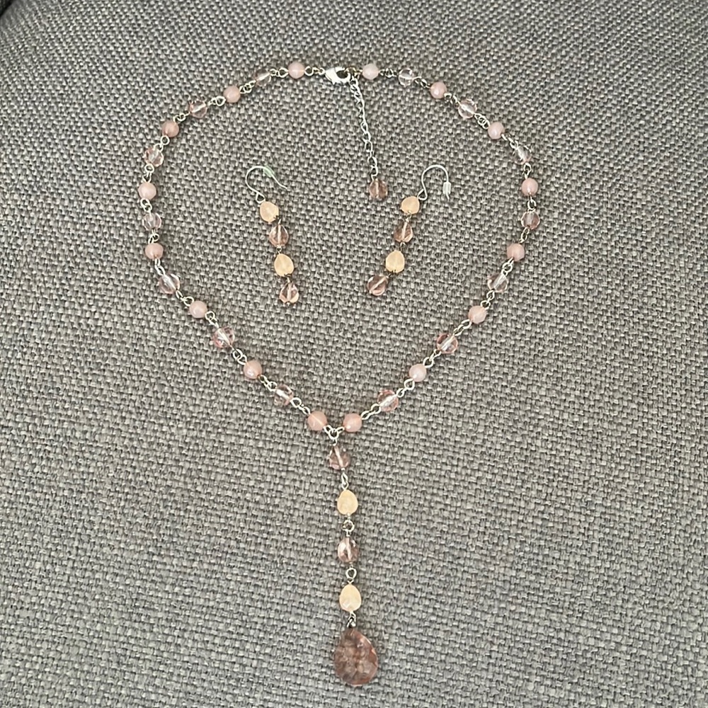 Necklace and Earrings. Necklace 18 inches Earrings 2 inches long